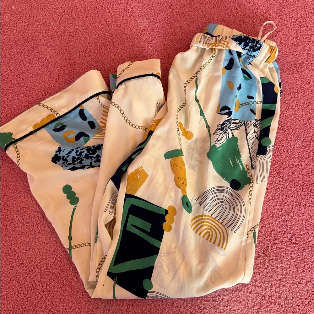 Colorful Abstract Print Pants - Picture 2 of 2